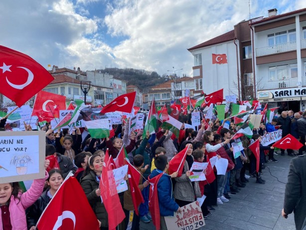 Foto - İmam Hatip öğrencilerinden Filistin'e destek yürüyüşü!