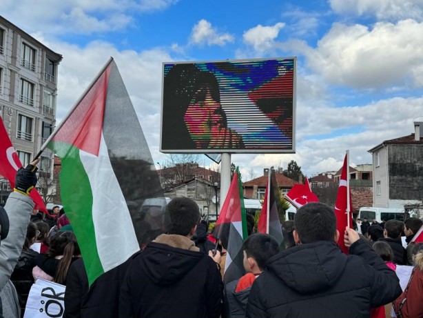 Foto - İmam Hatip öğrencilerinden Filistin'e destek yürüyüşü!