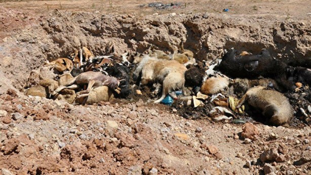 İmamoğlu, hayvanları yine umursamadı! Poşetlere konularak yakıldı