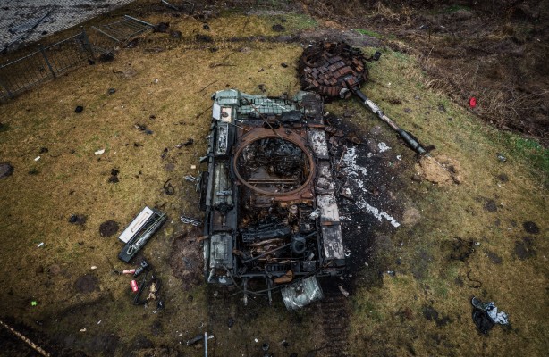 Foto - İmha edilen Rus tankı böyle görüntülendi