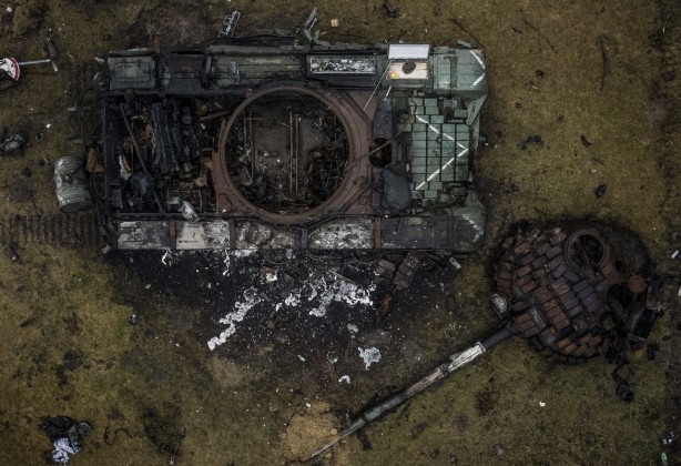 Foto - İmha edilen Rus tankı böyle görüntülendi