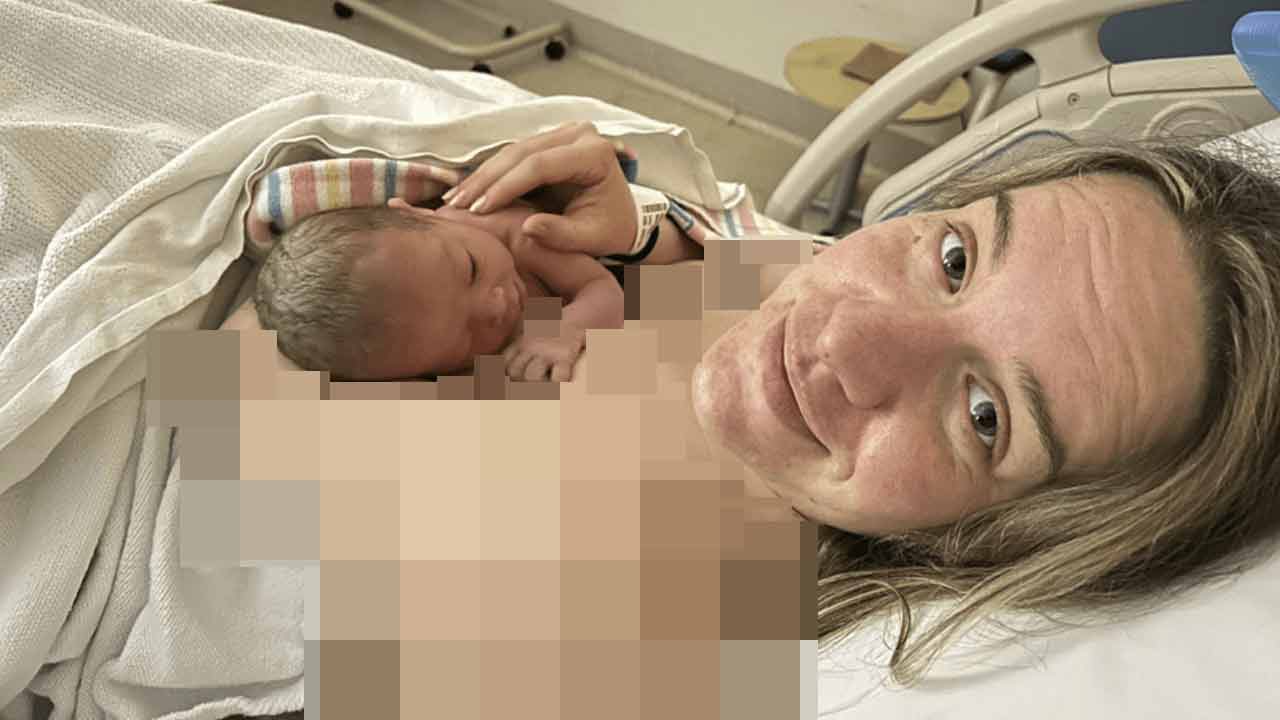 İnanılmaz doğum! Bebeğini pijama paçasında kurtardı