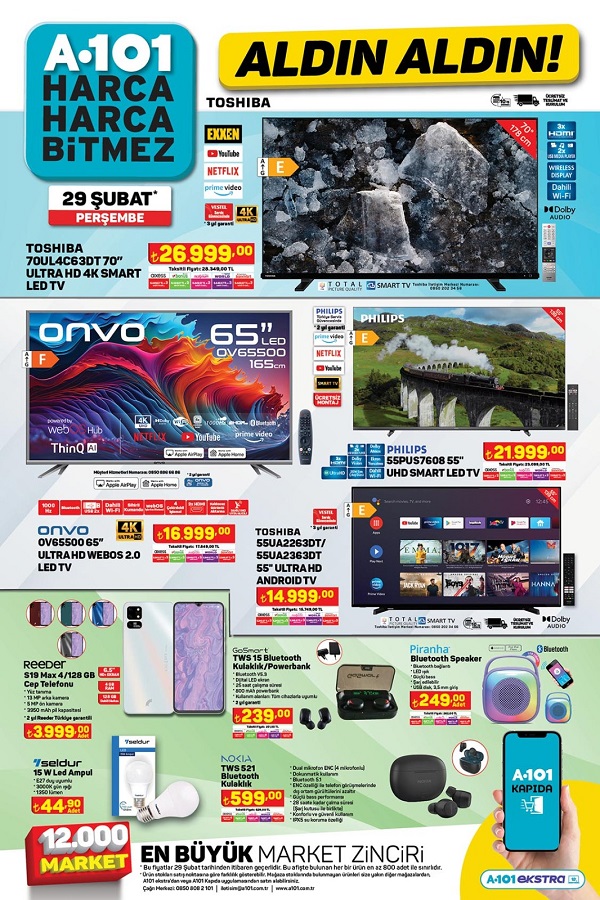 Foto - İndirim fırtınası başlıyor! 29 Şubat’ta A101’de evden televizyona yok yok