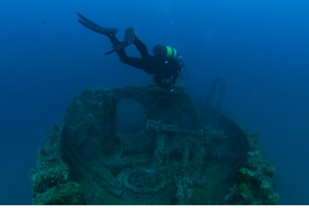 Foto - İngiliz dalgıçlar Çanakkale Savaşı batıklarına daldı
