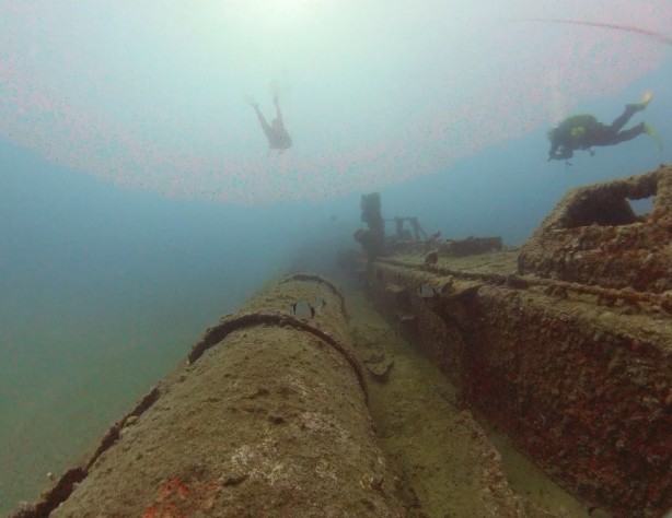 Foto - İngiliz dalgıçlar Çanakkale Savaşı batıklarına daldı