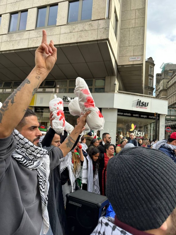 Foto - İngilizler Filistin için sokakta