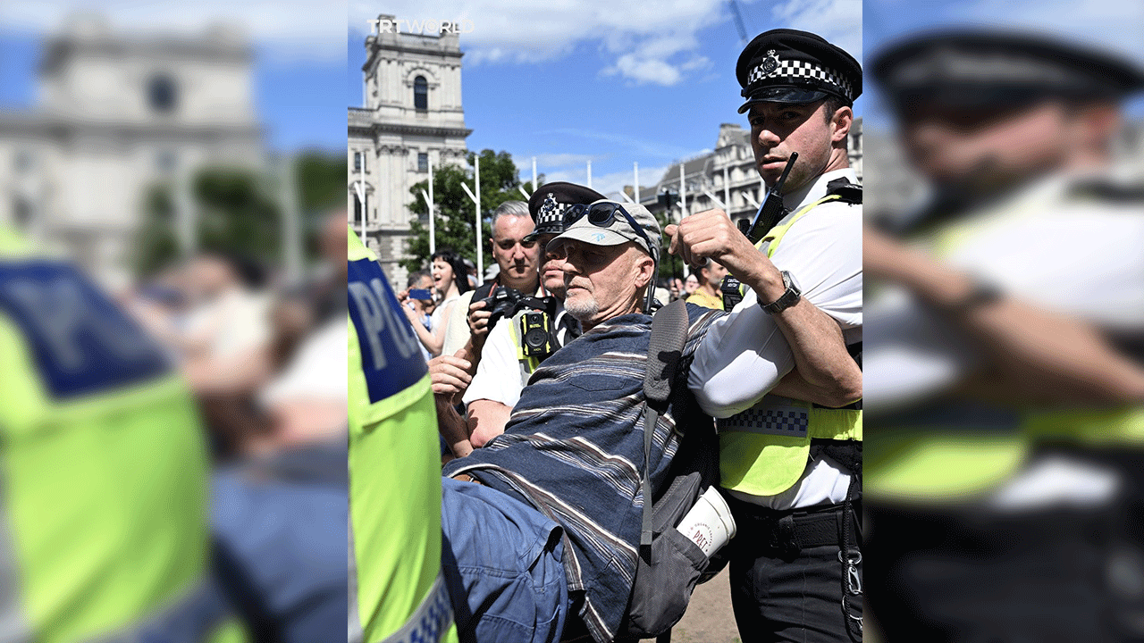 Foto - İngiltere ateşle oynuyor! 466 kişi gözaltına alındı suçları Filistin’e destek olmak