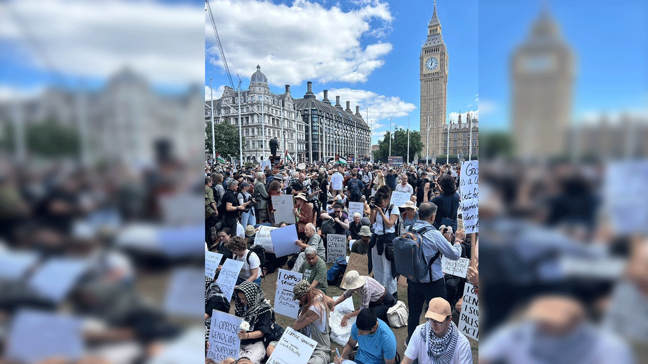 Foto - İngiltere ateşle oynuyor! 466 kişi gözaltına alındı suçları Filistin’e destek olmak