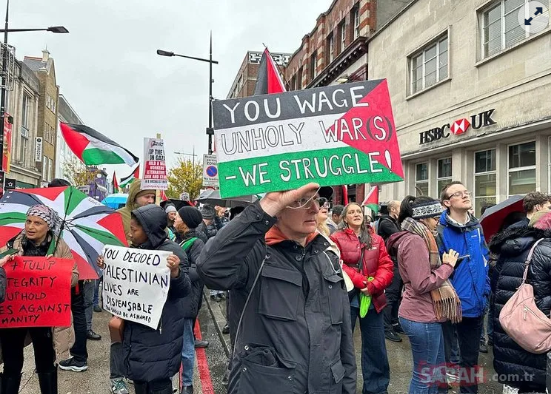 Foto - İngiltere Filistin için ayaklandı: İngilizler İsrail’e isyan ettiler
