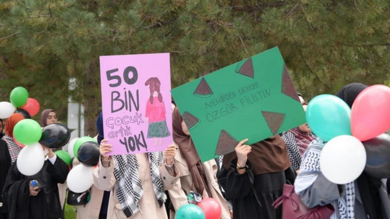 Foto - İnönü Üniversitesi Filistin’e için tek yürek! 7 Ekim mutlak zaferin ilk adımı