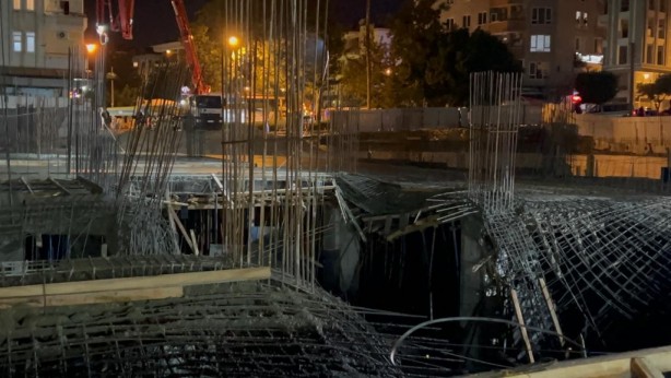 Foto - İnşaatta beton dökümü sırasında kalıp çöktü: 2 işçi yaralı