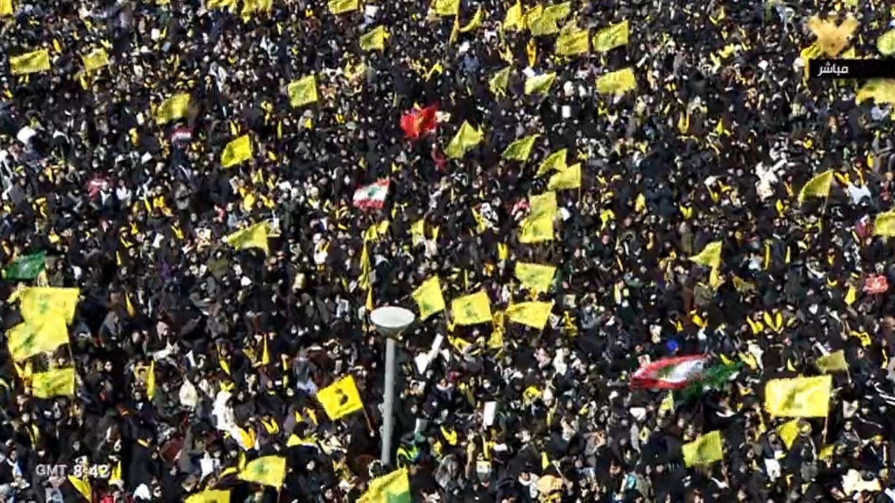 Foto - İran bayrağı neden yok? Hizbullah'tan eski liderlerine cenaze töreni