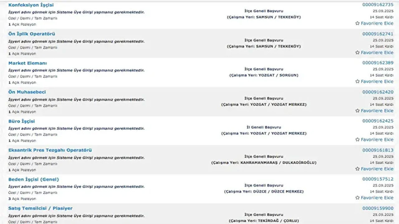 Foto - İŞKUR personel alımı başladı! En az ilkokul mezunu binlerce eleman alınacak