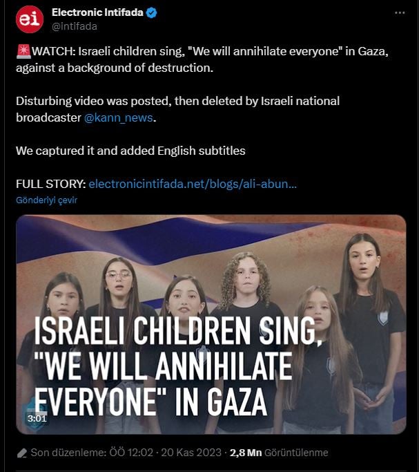 Foto - İsrail'den büyük namussuzluk! Çocuklara bakın ne söylettiler! Allah sizi kahretsin