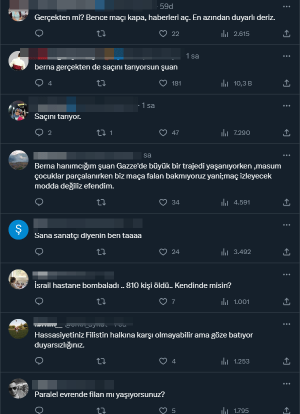 Foto - İsrail’in Filistin’deki hastane saldırısının ardından Berna Laçin’den insanlık dışı paylaşım