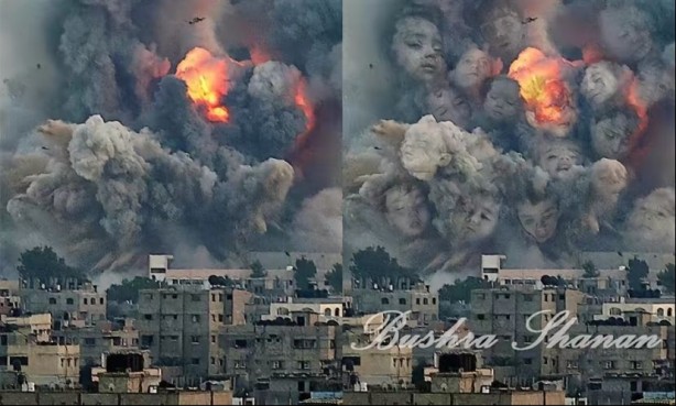 Foto - İsrail’in patlattığı bombaları hayal gücüyle resmetti! Paylaşım rekorları kırdı