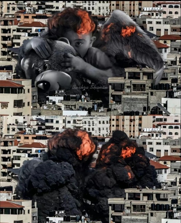 Foto - İsrail’in patlattığı bombaları hayal gücüyle resmetti! Paylaşım rekorları kırdı