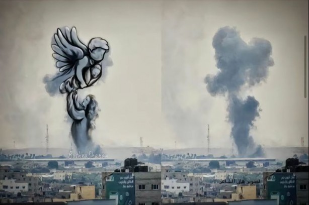 Foto - İsrail’in patlattığı bombaları hayal gücüyle resmetti! Paylaşım rekorları kırdı