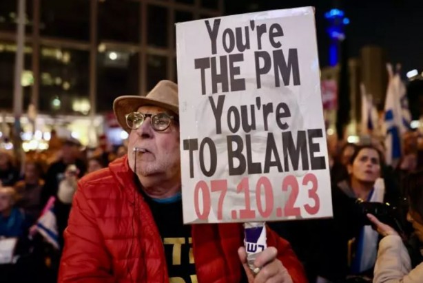 Foto - İsrailliler, siyonist Netanyahu karşıtı gösteri düzenledi