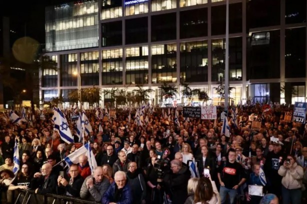 Foto - İsrailliler, siyonist Netanyahu karşıtı gösteri düzenledi