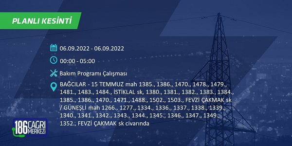 Foto - İstanbul hangi ilçelerde elektrikler kesilecek? 6-7 Eylül BEDAŞ planlı kesinti saatleri: 