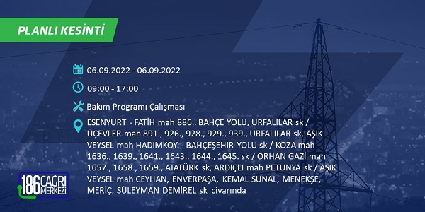 Foto - İstanbul hangi ilçelerde elektrikler kesilecek? 6-7 Eylül BEDAŞ planlı kesinti saatleri: 