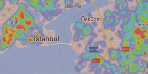 İstanbul ilçeleri koronavirüs vaka sayısı İstanbul korona yoğunluk haritası