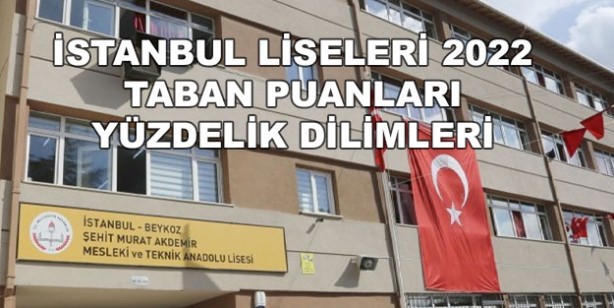 İstanbul liseleri 2022 LGS taban puanları: MEB e okul İstanbul LGS lise yüzdelik dilimleri!