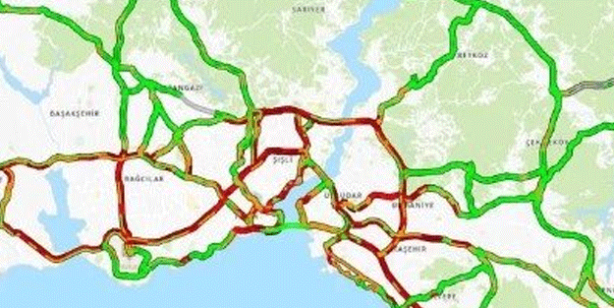 İstanbul trafiği kilit! Yoğunluk yüzde 85