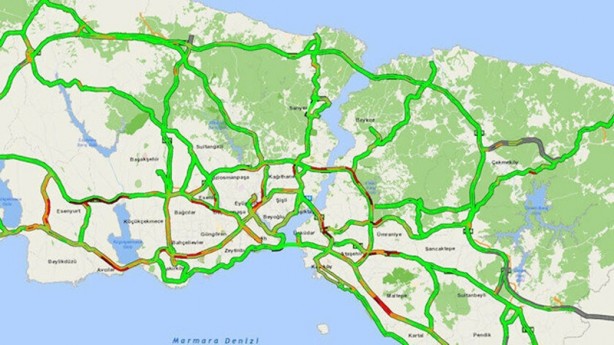 Foto - İstanbul trafiğinde Ramazan etkisi: Harita yeşile döndü