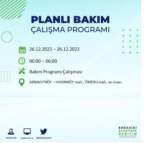 Foto - İstanbul'da bugün elektrik kesintisi yapılacak! İşte o ilçe ve sokaklar