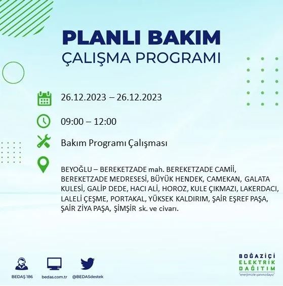Foto - İstanbul'da bugün elektrik kesintisi yapılacak! İşte o ilçe ve sokaklar