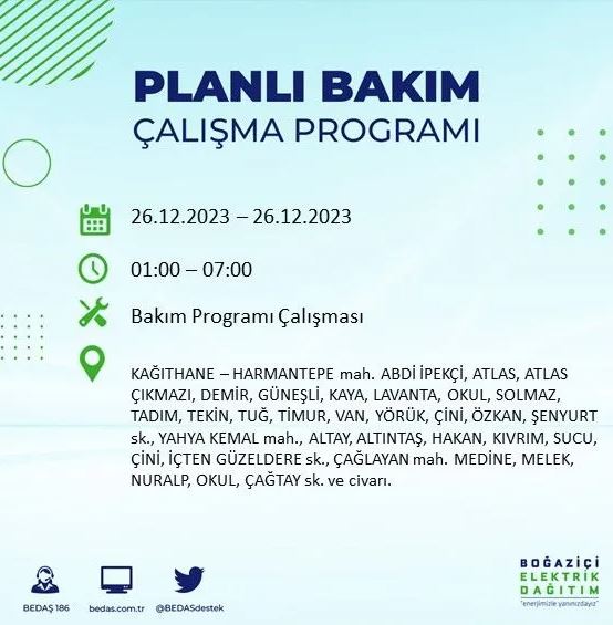 Foto - İstanbul'da bugün elektrik kesintisi yapılacak! İşte o ilçe ve sokaklar