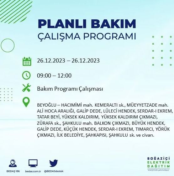 Foto - İstanbul'da bugün elektrik kesintisi yapılacak! İşte o ilçe ve sokaklar