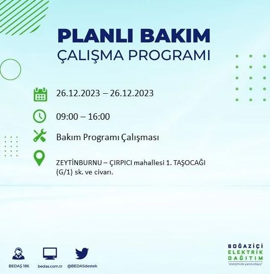 Foto - İstanbul'da bugün elektrik kesintisi yapılacak! İşte o ilçe ve sokaklar