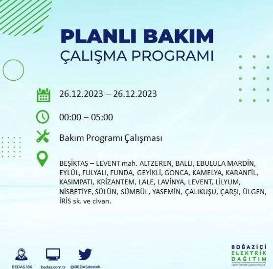 Foto - İstanbul'da bugün elektrik kesintisi yapılacak! İşte o ilçe ve sokaklar
