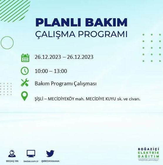 Foto - İstanbul'da bugün elektrik kesintisi yapılacak! İşte o ilçe ve sokaklar