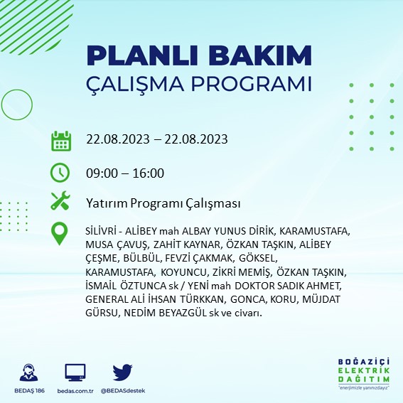 Foto - İstanbul'da büyük elektrik kesintisi! Bu ilçelerde yaşayanlar dikkat,...Mumları hazırlayın, telefonları şarj edin