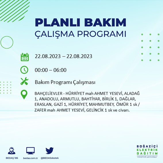 Foto - İstanbul'da büyük elektrik kesintisi! Bu ilçelerde yaşayanlar dikkat,...Mumları hazırlayın, telefonları şarj edin