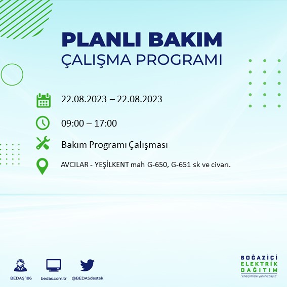 Foto - İstanbul'da büyük elektrik kesintisi! Bu ilçelerde yaşayanlar dikkat,...Mumları hazırlayın, telefonları şarj edin