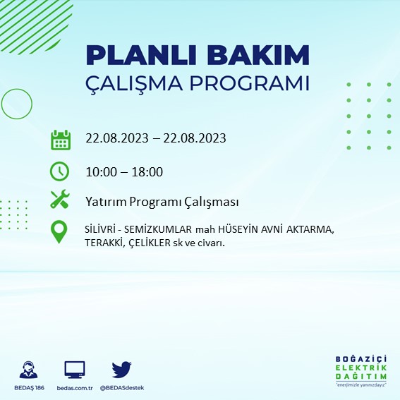 Foto - İstanbul'da büyük elektrik kesintisi! Bu ilçelerde yaşayanlar dikkat,...Mumları hazırlayın, telefonları şarj edin