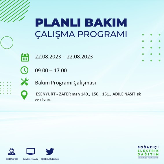 Foto - İstanbul'da büyük elektrik kesintisi! Bu ilçelerde yaşayanlar dikkat,...Mumları hazırlayın, telefonları şarj edin