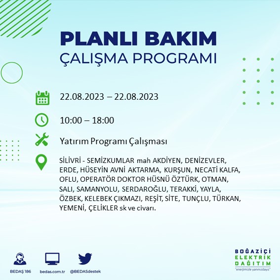 Foto - İstanbul'da büyük elektrik kesintisi! Bu ilçelerde yaşayanlar dikkat,...Mumları hazırlayın, telefonları şarj edin