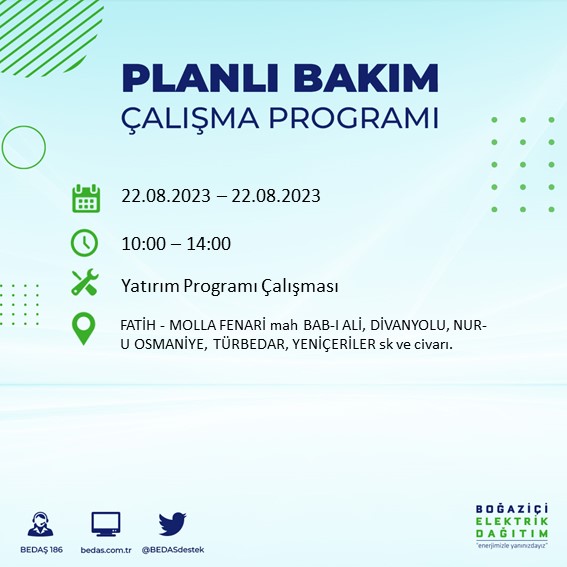 Foto - İstanbul'da büyük elektrik kesintisi! Bu ilçelerde yaşayanlar dikkat,...Mumları hazırlayın, telefonları şarj edin
