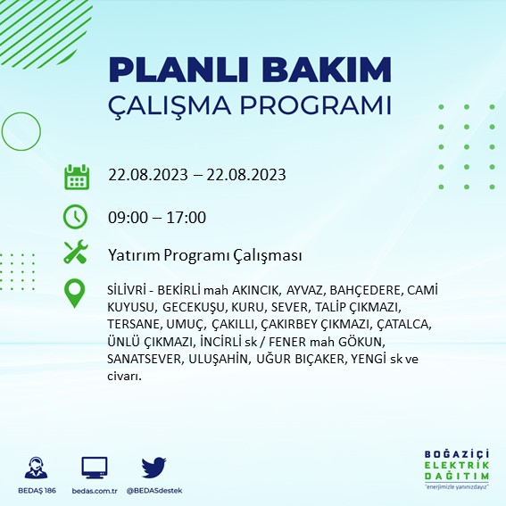 Foto - İstanbul'da büyük elektrik kesintisi! Bu ilçelerde yaşayanlar dikkat,...Mumları hazırlayın, telefonları şarj edin