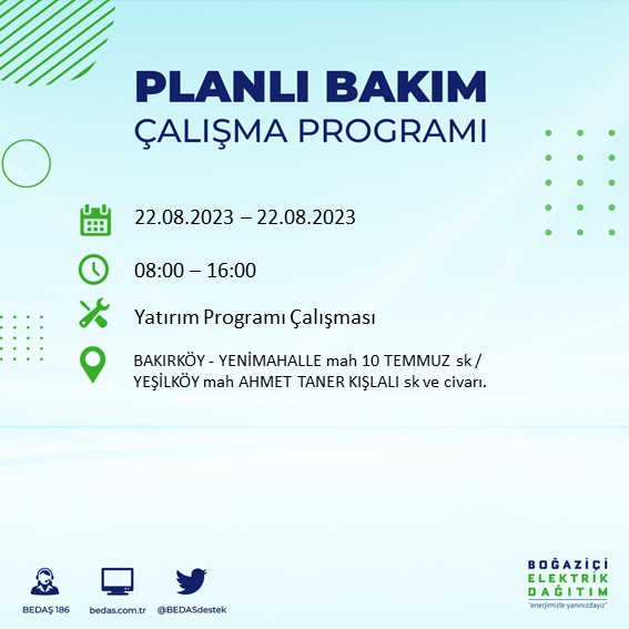 Foto - İstanbul'da büyük elektrik kesintisi! Bu ilçelerde yaşayanlar dikkat,...Mumları hazırlayın, telefonları şarj edin