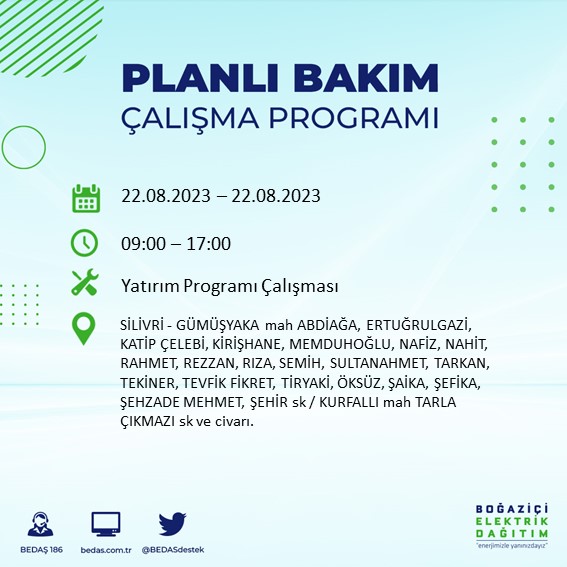 Foto - İstanbul'da büyük elektrik kesintisi! Bu ilçelerde yaşayanlar dikkat,...Mumları hazırlayın, telefonları şarj edin