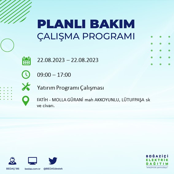 Foto - İstanbul'da büyük elektrik kesintisi! Bu ilçelerde yaşayanlar dikkat,...Mumları hazırlayın, telefonları şarj edin