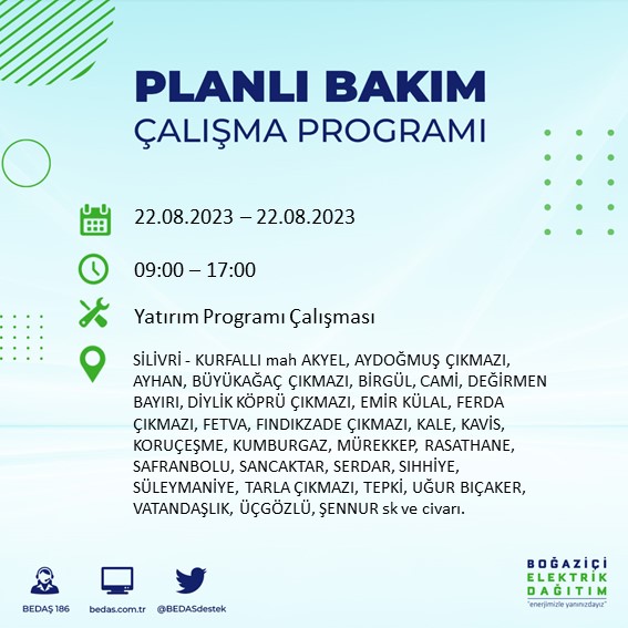 Foto - İstanbul'da büyük elektrik kesintisi! Bu ilçelerde yaşayanlar dikkat,...Mumları hazırlayın, telefonları şarj edin