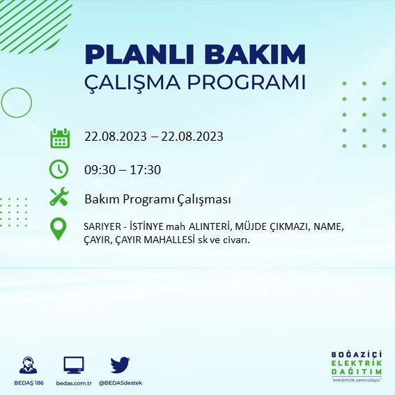 Foto - İstanbul'da büyük elektrik kesintisi! Bu ilçelerde yaşayanlar dikkat,...Mumları hazırlayın, telefonları şarj edin